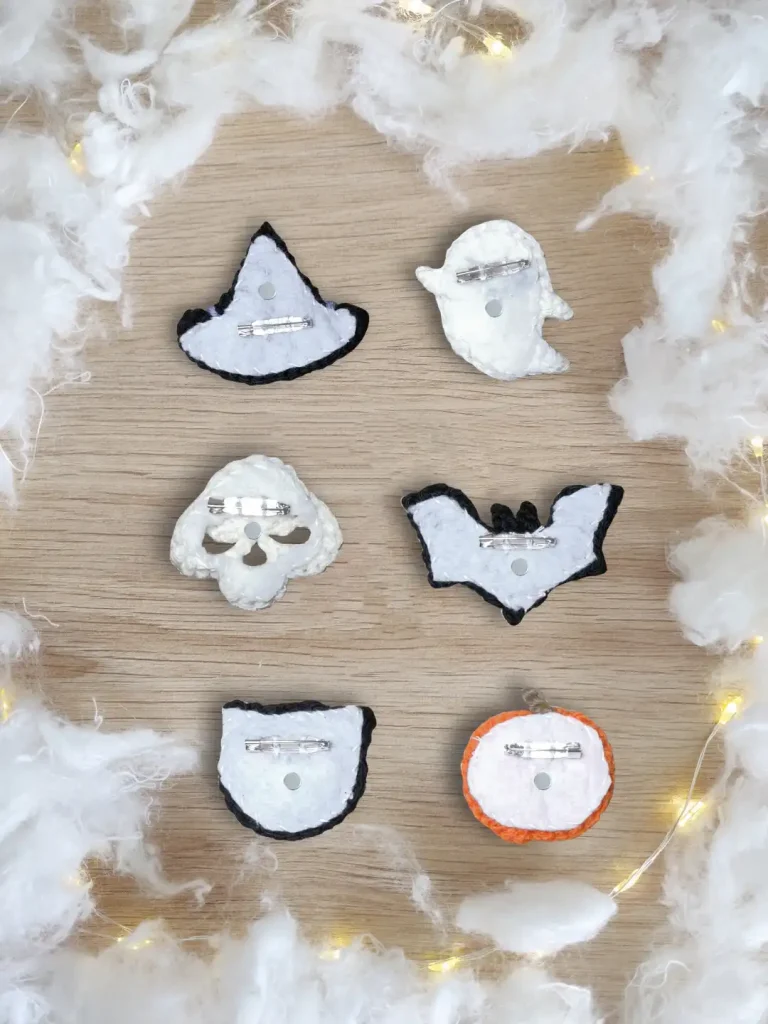 Magnets d'Halloween au crochet - Produits finis