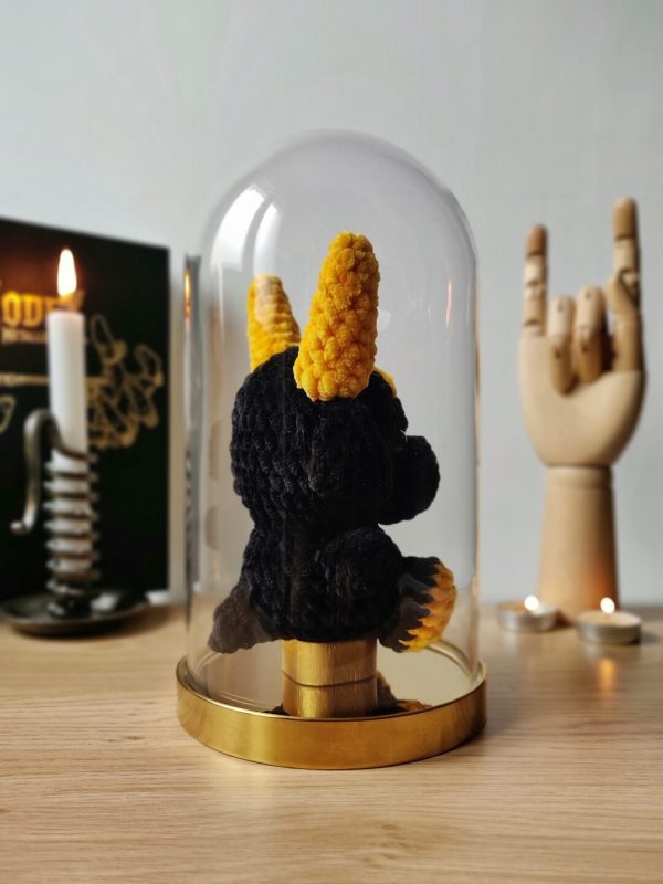 Baphomet sous cloche noir et jaune - Produit fini