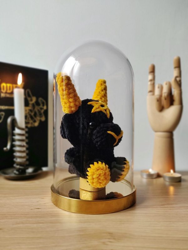 Baphomet sous cloche noir et jaune - Produit fini