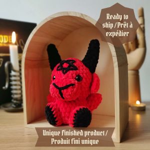 baphomet amigurumi rouge et noir