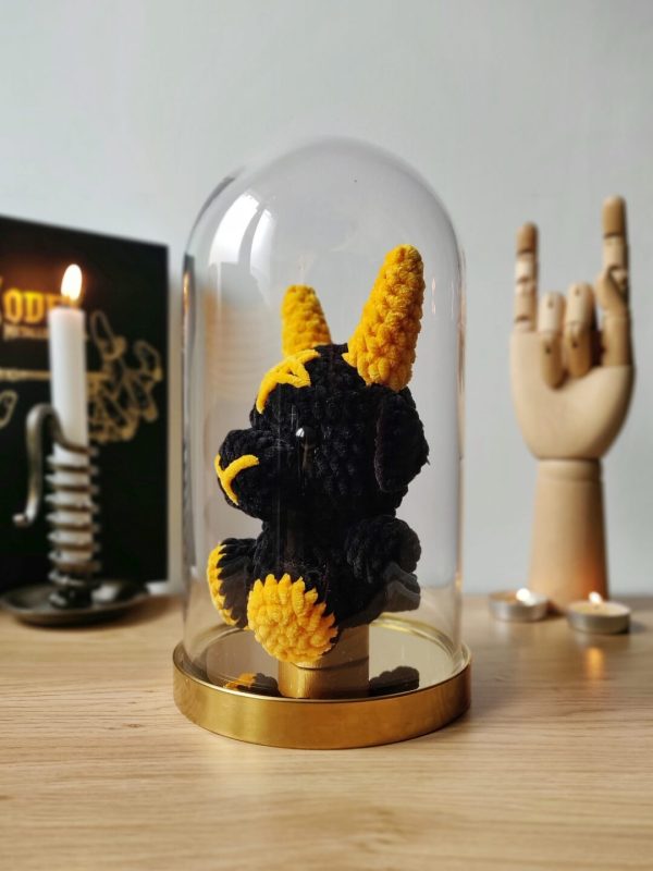 Baphomet sous cloche noir et jaune - Produit fini
