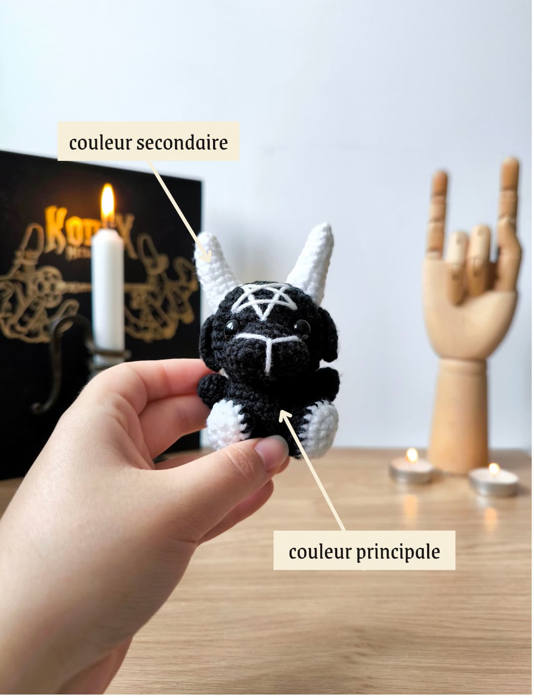 Mini Baphomet sous Cloche | Couleurs personnalisables – Image 6