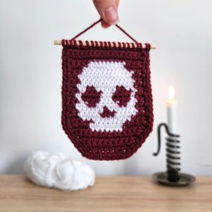 Mini Tapisserie Crâne au Crochet - Produits finis – Image 12