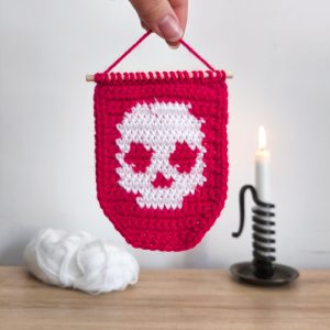 Mini Tapisserie Crâne au Crochet - Produits finis – Image 6