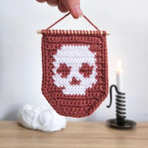 Mini Tapisserie Crâne au Crochet - Produits finis – Image 11