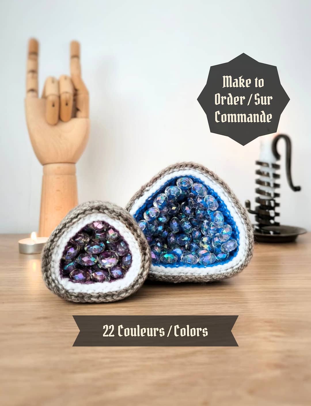 Géodes en Crochet | Couleurs personnalisables – Image 1