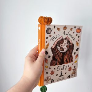 Marque-page citrouille au crochet - Sur commande – Image 9