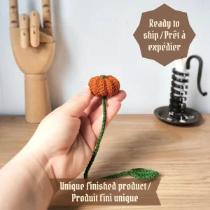 Marque-page citrouille au crochet - Produits finis – Image 1