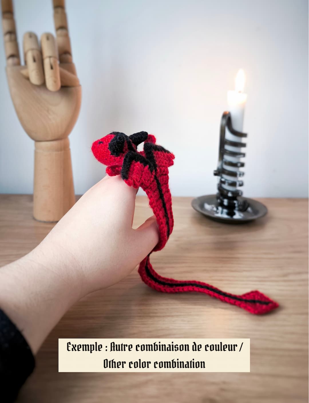 Marque-page Dragon au crochet | Couleurs personnalisables – Image 8