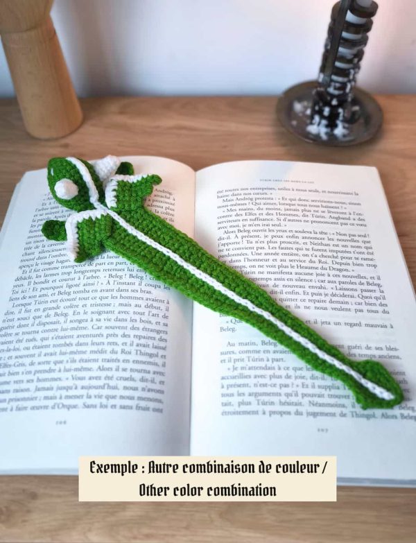 Marque-page Dragon au crochet | Couleurs personnalisables