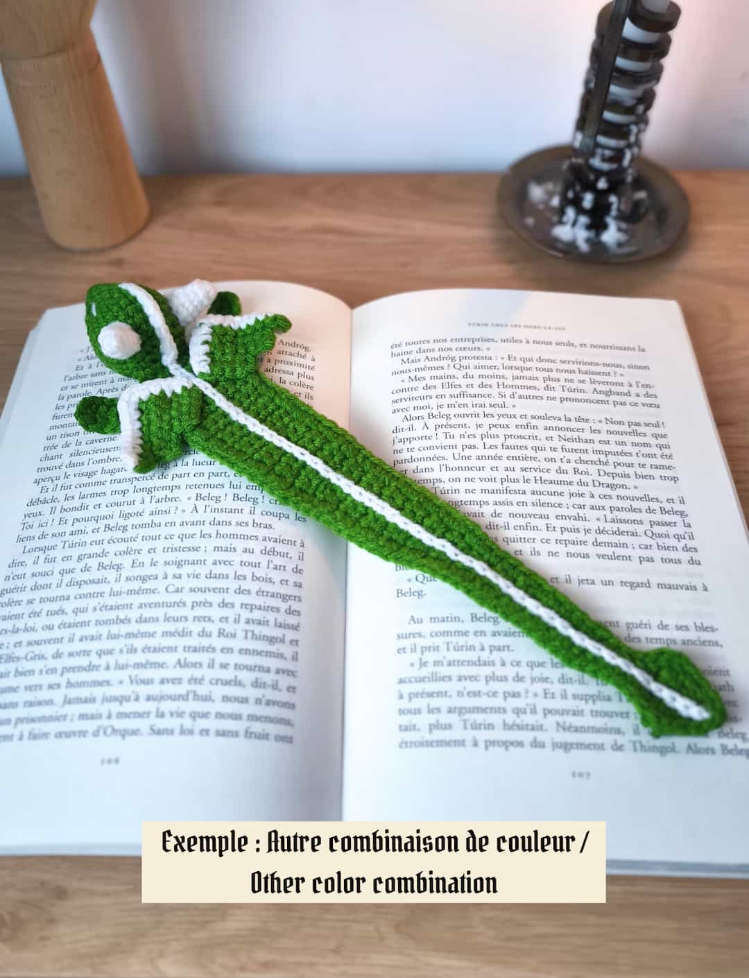 Marque-page Dragon au crochet | Couleurs personnalisables – Image 7
