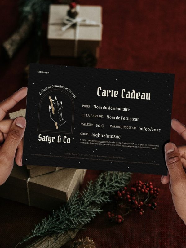 Cartes Cadeaux Satyr & Co - Produit numérique