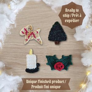 Magnets de Noël au crochet - Produits finis – Image 1