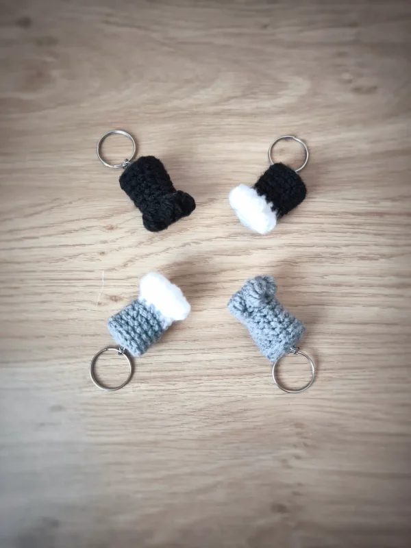 Porte-clés Pattes de Chat au Crochet - Produit fini