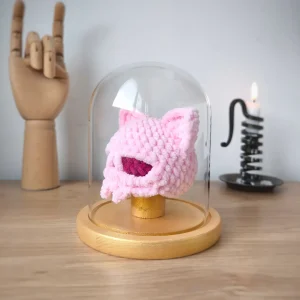 Crâne Chat au Crochet sous cloche | Couleurs personnalisables – Image 5