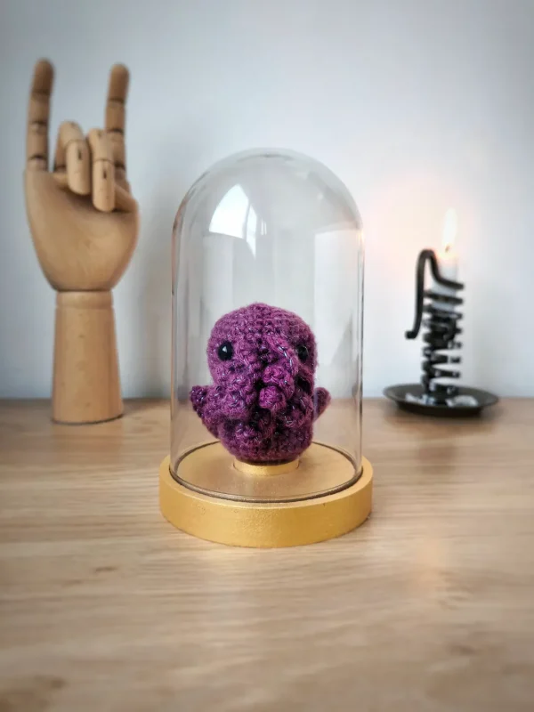 Mini Cthulhu sous Cloche Prune et Paillettes | Produit exclusif