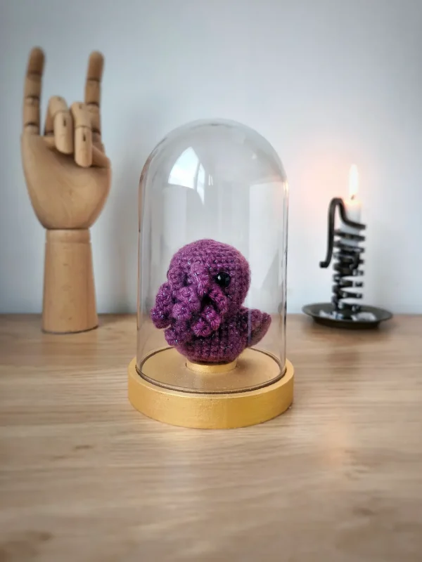 Mini Cthulhu sous Cloche Prune et Paillettes | Produit exclusif
