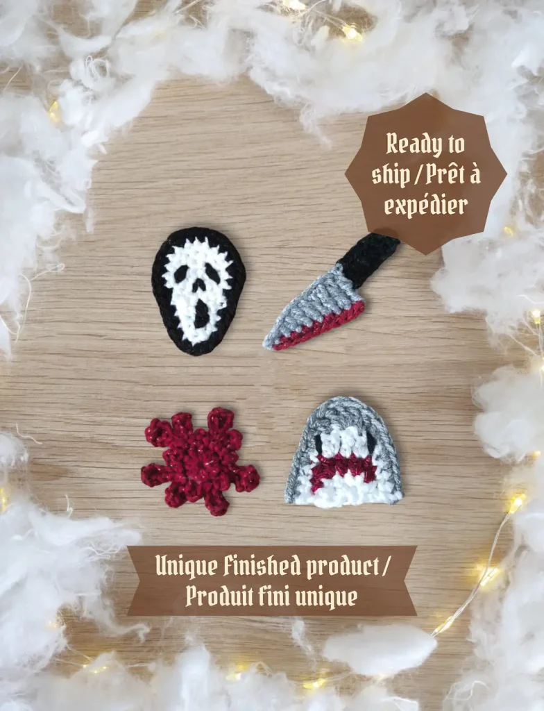 Magnets Summerween au crochet - Produits finis