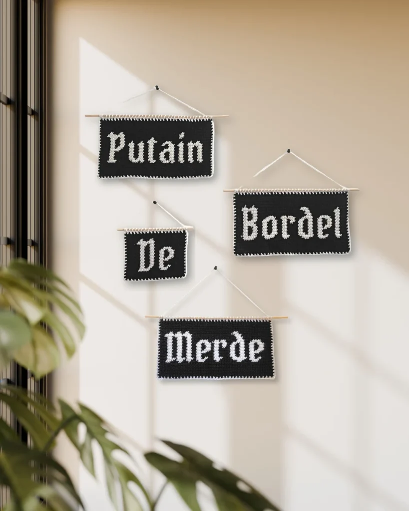 Lot de Patrons de Tapisseries "P*tain B*rdel de M*rde" - PDF FR ou EN