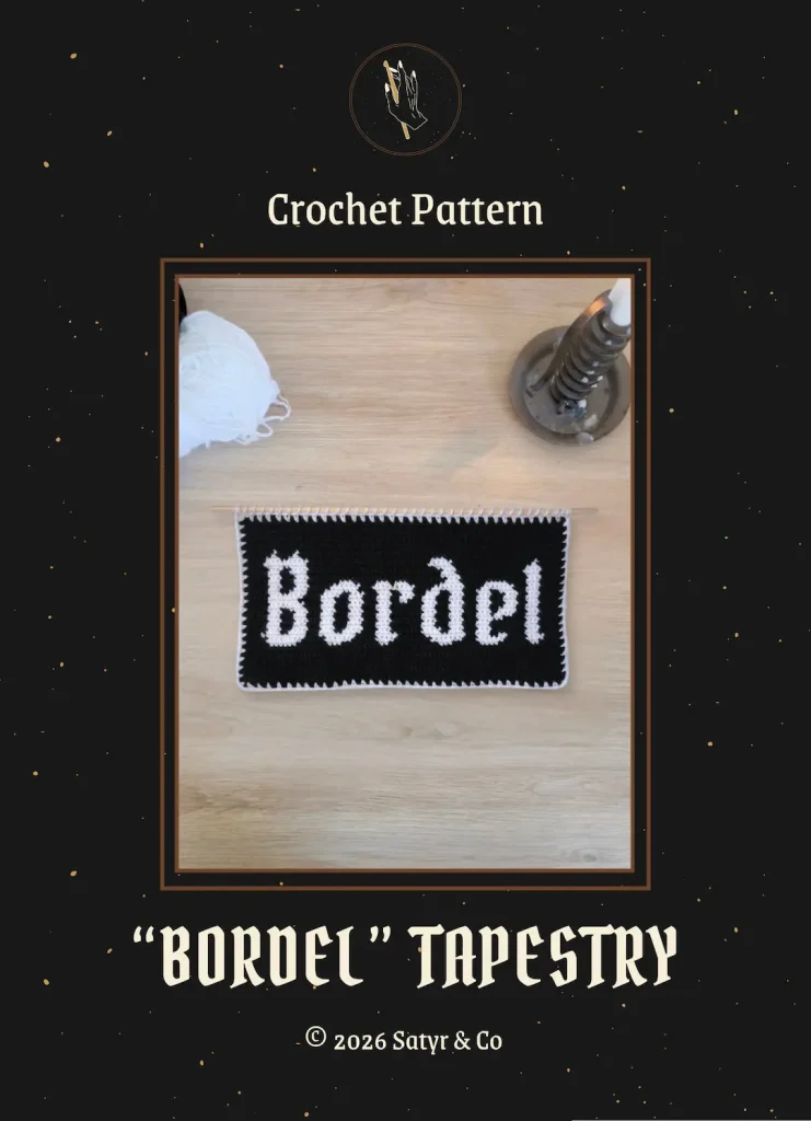 Patron Tapisserie au Crochet "B*rdel" - Produit numérique FR ou EN