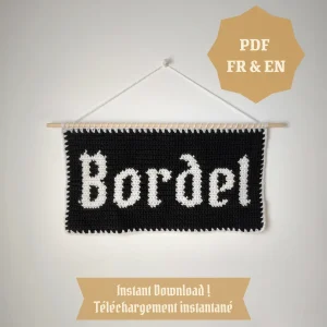 Patron Tapisserie au Crochet "B*rdel" - Produit numérique FR ou EN – Image 1