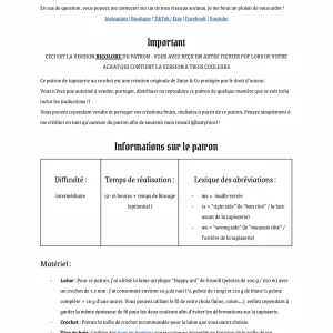 Patron Tapisserie au Crochet "Corbeau" - PDF FR ou EN – Image 10